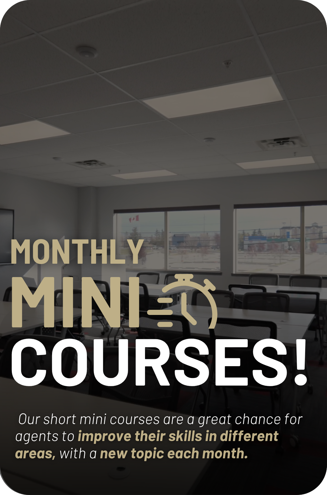 Monthly Mini Courses program poster